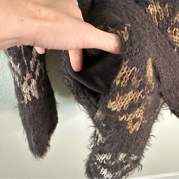 FREE PEOPLE Cable Mix Cardigan Sweater SZ M - Picture 3 of 8